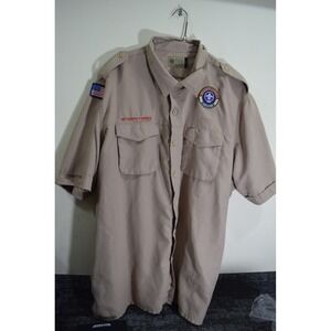 Boy Scout VENTED Mens 2XL SOFT Tan MICROFIBER Official Uniform S/S Shirt C40630